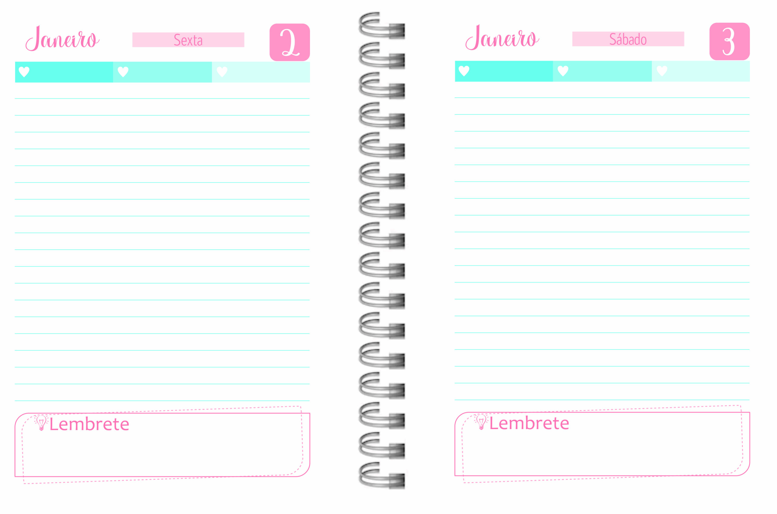 Combo Arquivos Digitais em PDF - Miolo Agenda Modelo 42 modelos disponiveis. 2026 - Imagem 40