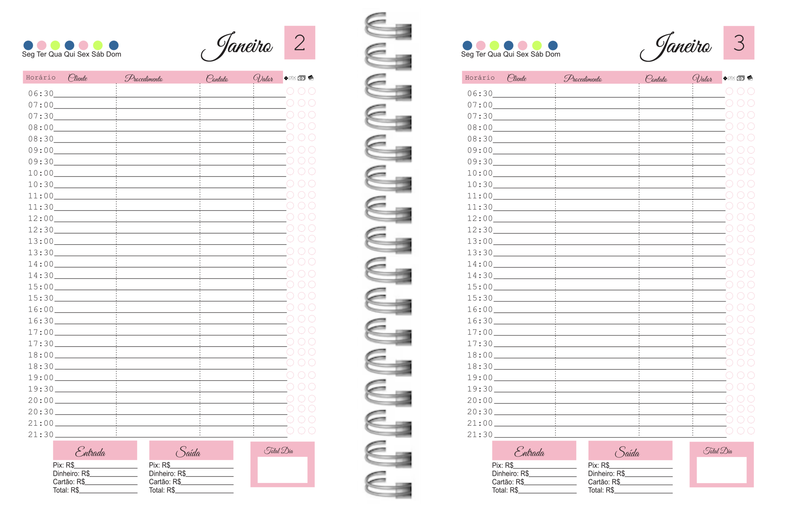Combo Arquivos Digitais em PDF - Miolo Agenda Modelo 42 modelos disponiveis. 2026 - Imagem 18