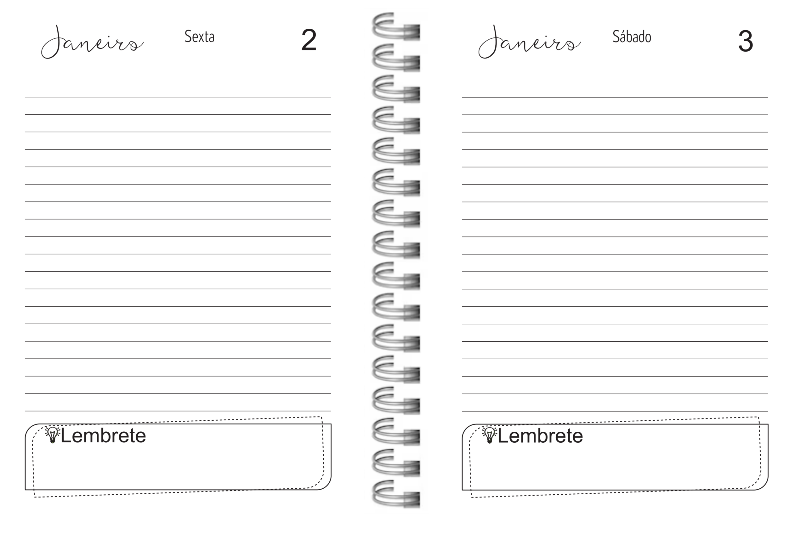Combo Arquivos Digitais em PDF - Miolo Agenda Modelo 42 modelos disponiveis. 2026 - Imagem 23
