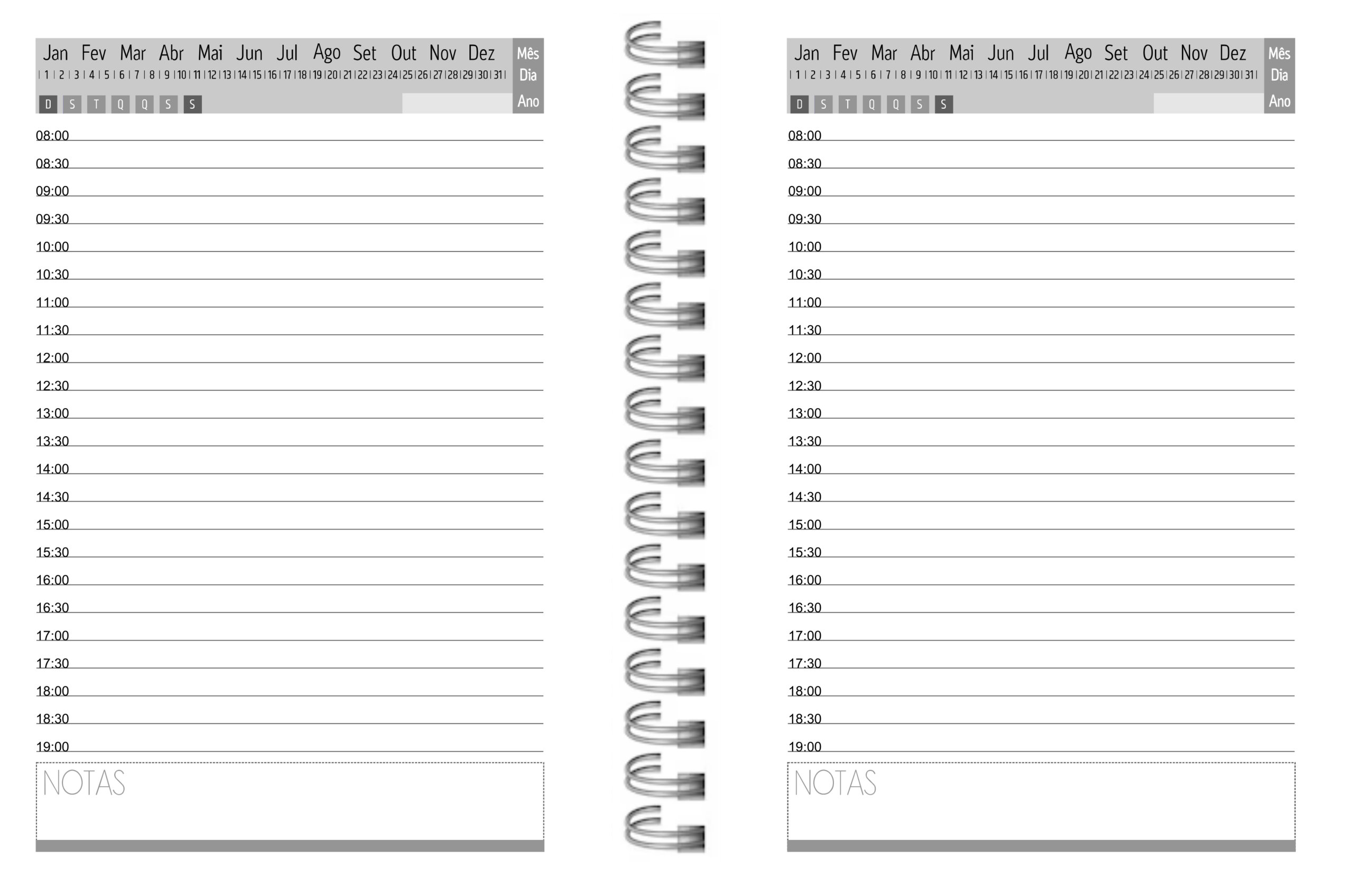 Combo Arquivos Digitais em PDF - Miolo Agenda Modelo 42 modelos disponiveis. 2026 - Imagem 6